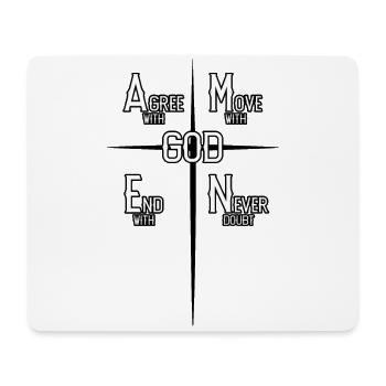 Zustimmen Bewegen Ende Zweifeln Gott Christliches Kreuz - Mousepad (Querformat) - Weiß - Vorne
