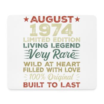 August 1974 - Gift idea for August 1974 - 1974 - Mouse Pad (horizontal) - white - Front