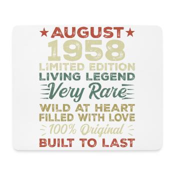August 1958 - Geschenkidee Für August 1958 - 1958 - Mousepad (Querformat) - Weiß - Vorne