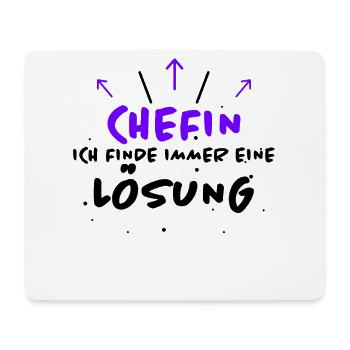 Chefin Spruch Familie Beruf Lustig Chefin Geschenk - Mousepad (Querformat) - Weiß - Vorne