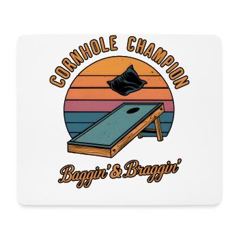 Cornhole Champion Sunset Design Bag Toss Player - Mouse Pad (horizontal) - white - Front