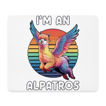 I'm an Alpatros, Funny Winged Alpaca, Colorful - Mouse Pad (horizontal) - white - Front