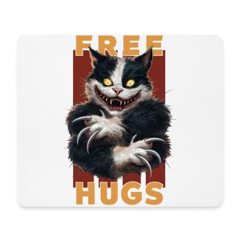 Funny hugs for free Fierce Cat Humor Horror - Mouse Pad (horizontal) - white - Front