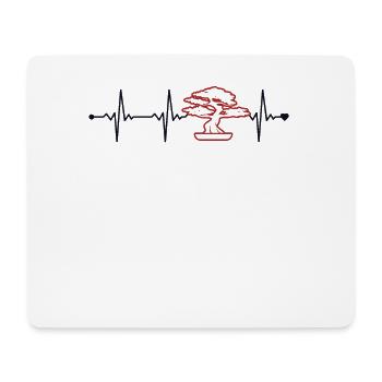Bonsai Heartbeat Bonsai Pots Penjing Indoor - Mouse Pad (horizontal) - white - Front