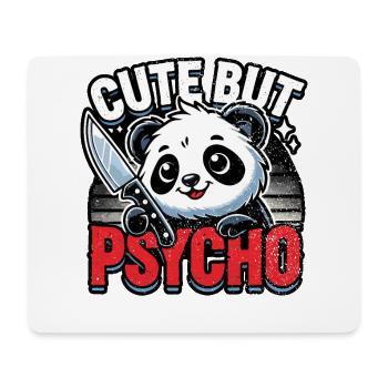 Cute But Psycho Panda Adorable Kawaii Animal - Mouse Pad (horizontal) - white - Front