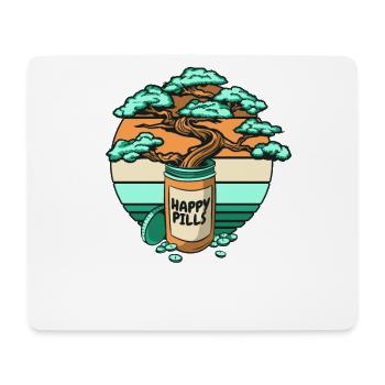 Happy Pills Penjing Indoor Bonsai Bonsai Pots - Mouse Pad (horizontal) - white - Front