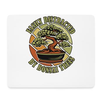Easily Distracted By Bonsai Trees Bonsai Pots - Mouse Pad (horizontal) - white - Front