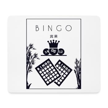Bingo Chinese Hanzi Professional Caller Daubers - Mouse Pad (horizontal) - white - Front