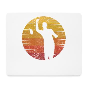 Retro Boards Sitzsack Spiel Professionelles Cornhole - Mousepad (Querformat) - Weiß - Vorne