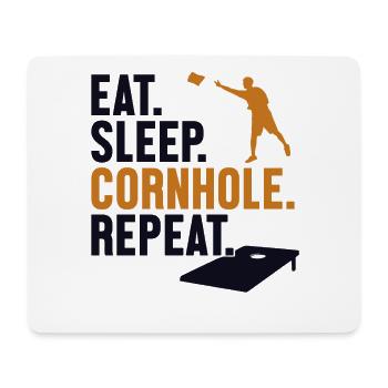 Manger dormir cornhole répéter sacs de haricots Plateaux de jeu - Tapis de souris (format paysage) - blanc - Devant