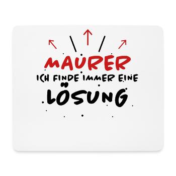 Maurer Spruch Baustelle Lustiges Maurer Geschenk - Mousepad (Querformat) - Weiß - Vorne
