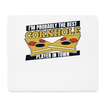 Bester Cornhole Player In Town Sitzsack Spielbretter - Mousepad (Querformat) - Weiß - Vorne