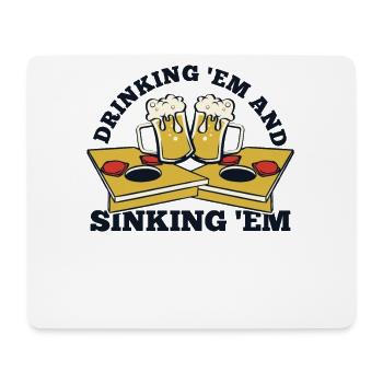 Drinking And Sinking Boards Bean Bag Game Cornhole - Mouse Pad (horizontal) - white - Front