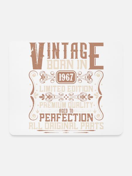 1967 Geburtstag Jahrgang 1967 Geboren Vintage 1967 - Mousepad (Querformat) - Weiß