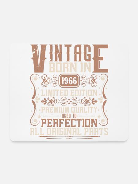 1966 Geburtstag Jahrgang 1966 Geboren Vintage 1966 - Mousepad (Querformat) - Weiß