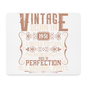 1951 Geburtstag Jahrgang 1951 Geboren Vintage 1951 - Mousepad (Querformat) - Weiß - Vorne