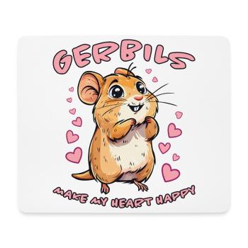 Gerbille disant rat de course drôle gerbille cadeau - Tapis de souris (format paysage) - blanc - Devant