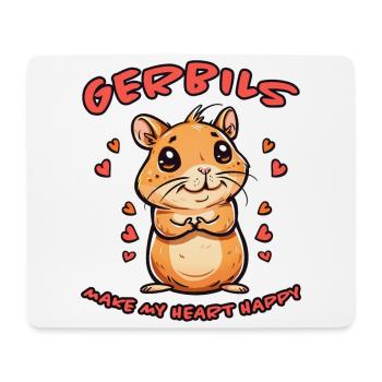 Gerbille disant rat de course drôle gerbille cadeau - Tapis de souris (format paysage) - blanc - Devant