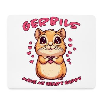 Gerbille disant rat de course drôle gerbille cadeau - Tapis de souris (format paysage) - blanc - Devant