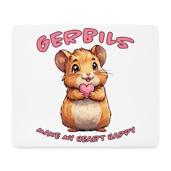 Gerbille disant rat de course drôle gerbille cadeau - Tapis de souris (format paysage) - blanc - Devant