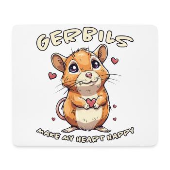 Gerbil Saying Racing Rat Funny Gerbil Gift - Mouse Pad (horizontal) - white - Front