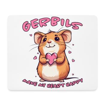 Gerbille disant rat de course drôle gerbille cadeau - Tapis de souris (format paysage) - blanc - Devant