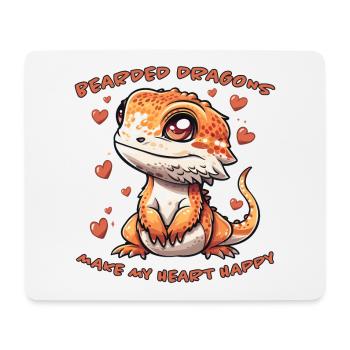 Dragon barbu disant Fun Drôle Dragon barbu cadeau - Tapis de souris (format paysage) - blanc - Devant