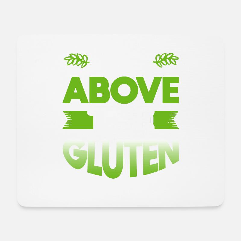 Rise Above The Gluten - Mouse Pad (horizontal) - white