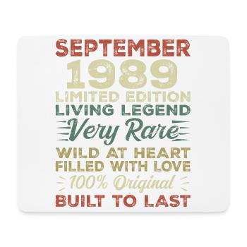 Birthday September 1989 Limited Edition Original - Mouse Pad (horizontal) - white - Front