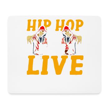 Le hip-hop, c’est ma vie - Tapis de souris (format paysage) - blanc - Devant