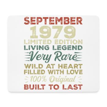 Birthday September 1979 Limited Edition Original - Mouse Pad (horizontal) - white - Front