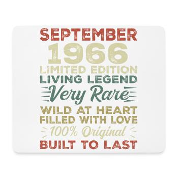 Birthday September 1966 Limited Edition Original - Mouse Pad (horizontal) - white - Front