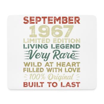 Birthday September 1967 Limited Edition Original - Mouse Pad (horizontal) - white - Front