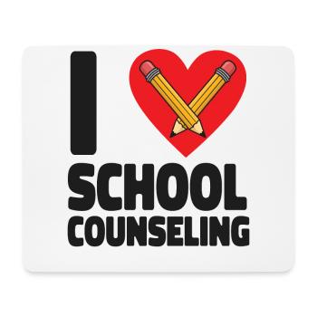 School Counselor Heart I (Heart) - Mousepad (Querformat) - Weiß - Vorne