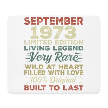 Birthday September 1973 Limited Edition Original - Mouse Pad (horizontal) - white - Front