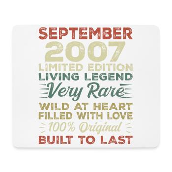 Birthday September 2007 Limited Edition Original - Mouse Pad (horizontal) - white - Front