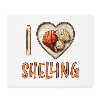 I Love Shelling Shells Shell Collector Gift - Mouse Pad (horizontal) - white - Front