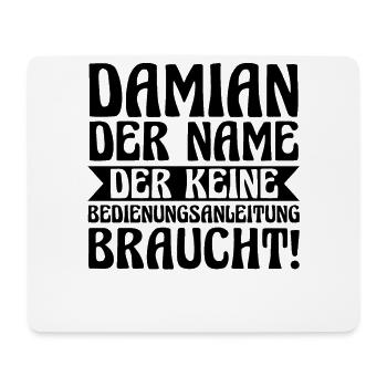 Prénom Damian - Tapis de souris (format paysage) - blanc - Devant