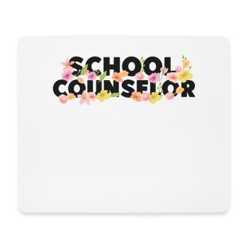 School Counselor Flower Floral - Mouse Pad (horizontal) - white - Front