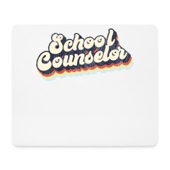 School Counselor Retro Vintage - Mouse Pad (horizontal) - white - Front