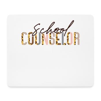 School Counselor Leopard Cheetah - Mouse Pad (horizontal) - white - Front
