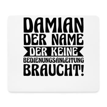 Prénom Damian - Tapis de souris (format paysage) - blanc - Devant