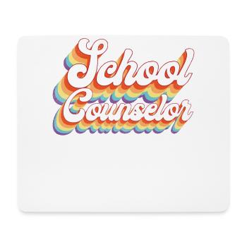 School Counselor Retro Vintage - Mouse Pad (horizontal) - white - Front