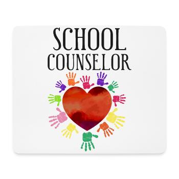 School Counselor Heart - Mouse Pad (horizontal) - white - Front