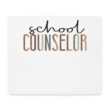 School Counselor Leopard Cheetah - Mouse Pad (horizontal) - white - Front