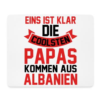 Albaner Albanischer Papa Vater Albanien - Mousepad (Querformat) - Weiß - Vorne