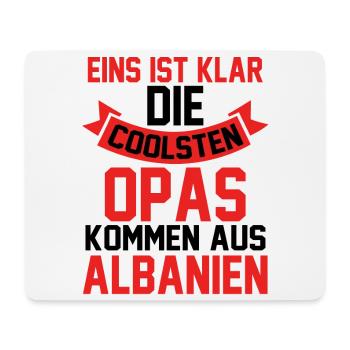 Albanian Albanian Grandpa Grandfather Albania - Mouse Pad (horizontal) - white - Front