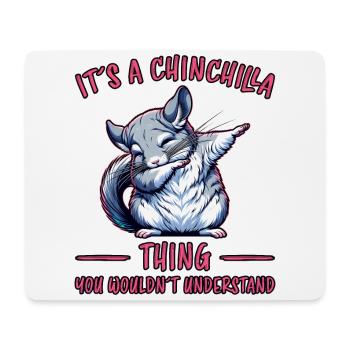 Dabbing Chinchilla Dire Blague Chinchilla Cadeau - Tapis de souris (format paysage) - blanc - Devant