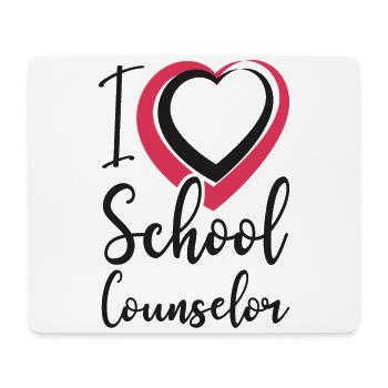 School Counselor Heart I (Heart) - Mousepad (Querformat) - Weiß - Vorne