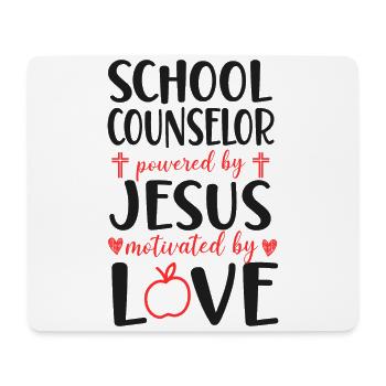 School Counselor Jesus Faith - Mouse Pad (horizontal) - white - Front